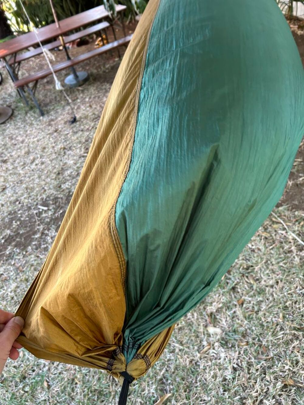 Id&eacute;e cadeau de No&euml;l! Hamac neuf 270cm x140cm toile parachute Jardin
