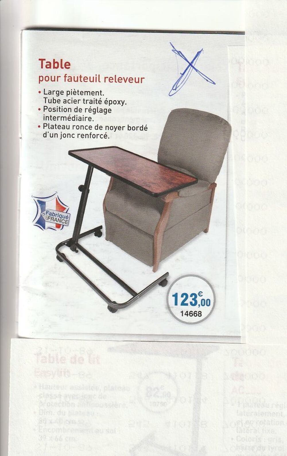 Table d'appoint pour fauteuil releveur Meubles