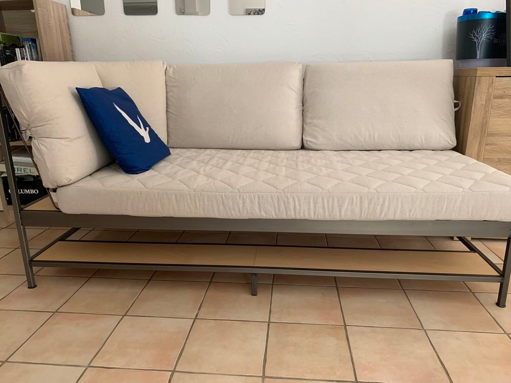 canape acier et bois Meubles