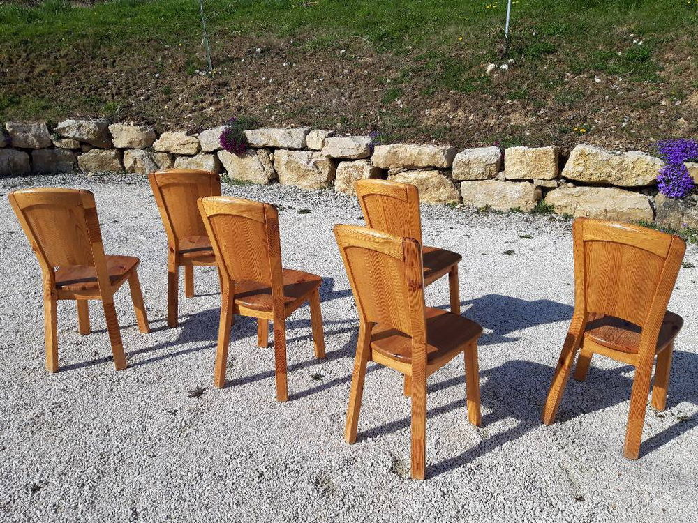 6 Chaise vintage _ Chaise bois _ Chaise en pin Meubles