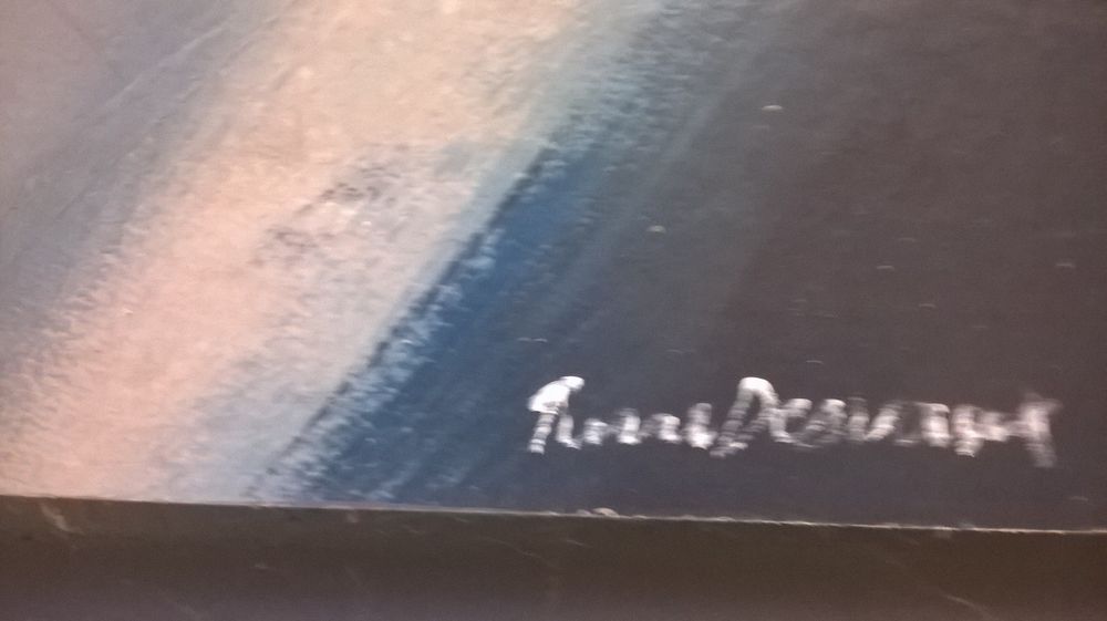 GRAND TABLEAU HUILE SUR papier CONTRECOLLE Dcoration