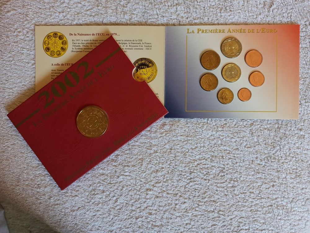 Tr&egrave;s rare s&eacute;rie euros France 2002 " 2950 EX 