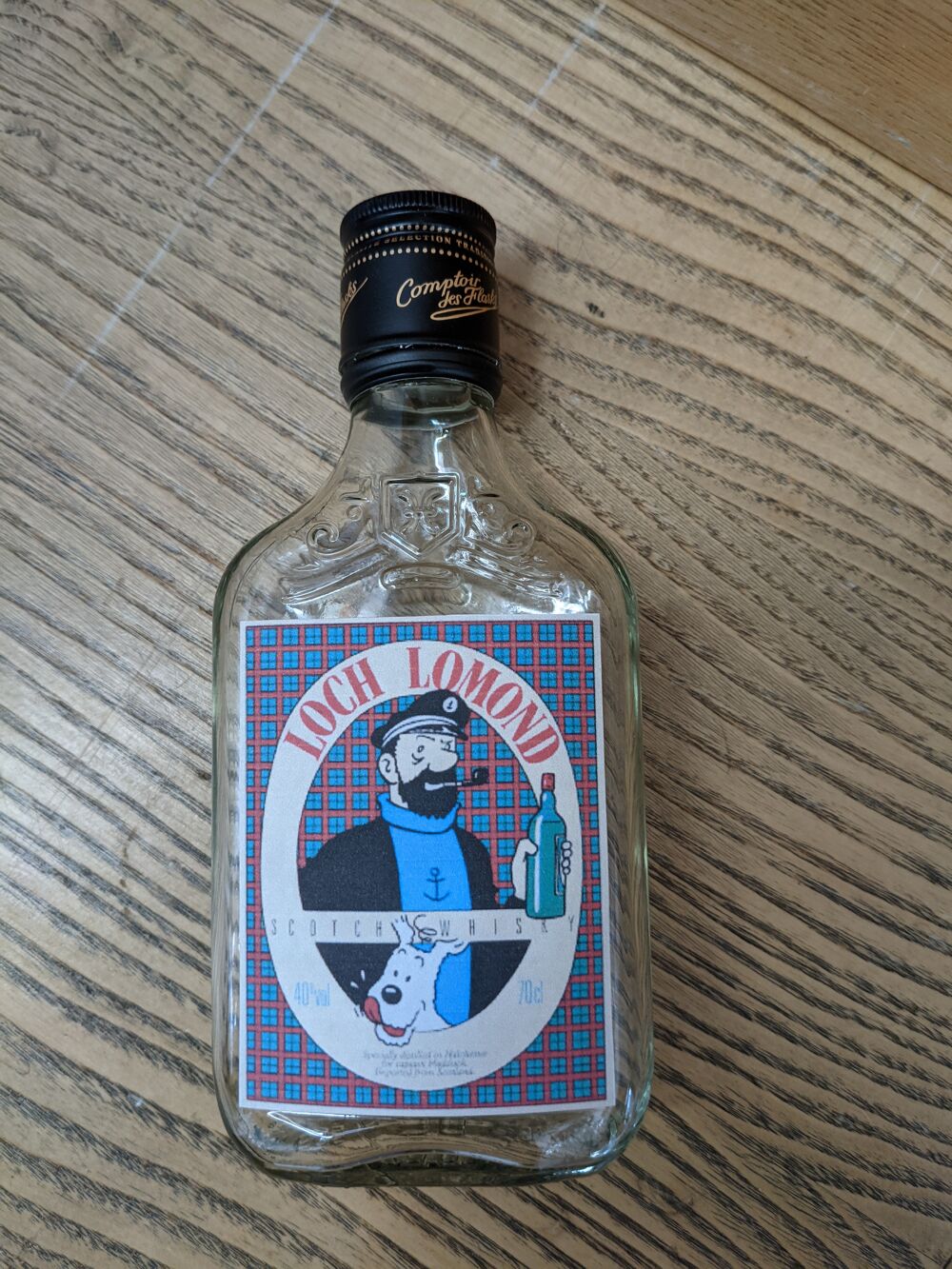 Flask du capitaine haddock Litron vide bouteille de whisky L Décoration