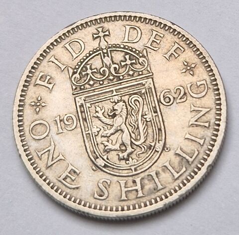 Pice de monnaie 1 shilling Elizabeth II  blason de l'cosse 1 Cormery (37)