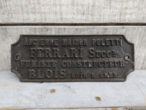 Ancienne Plaque Publicitaire Fumiste Blois Maison Ferrari 59 Loches (37)