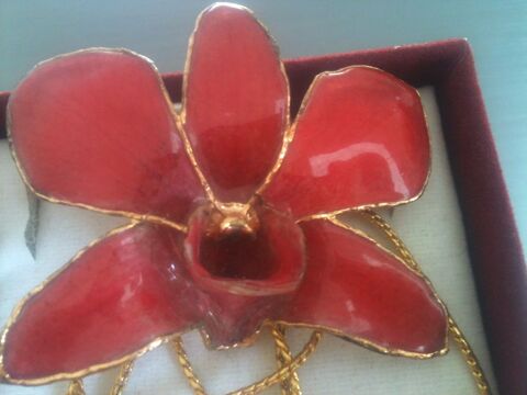 Orchidée broche et pendentif + chaîne 25 Rouen (76)