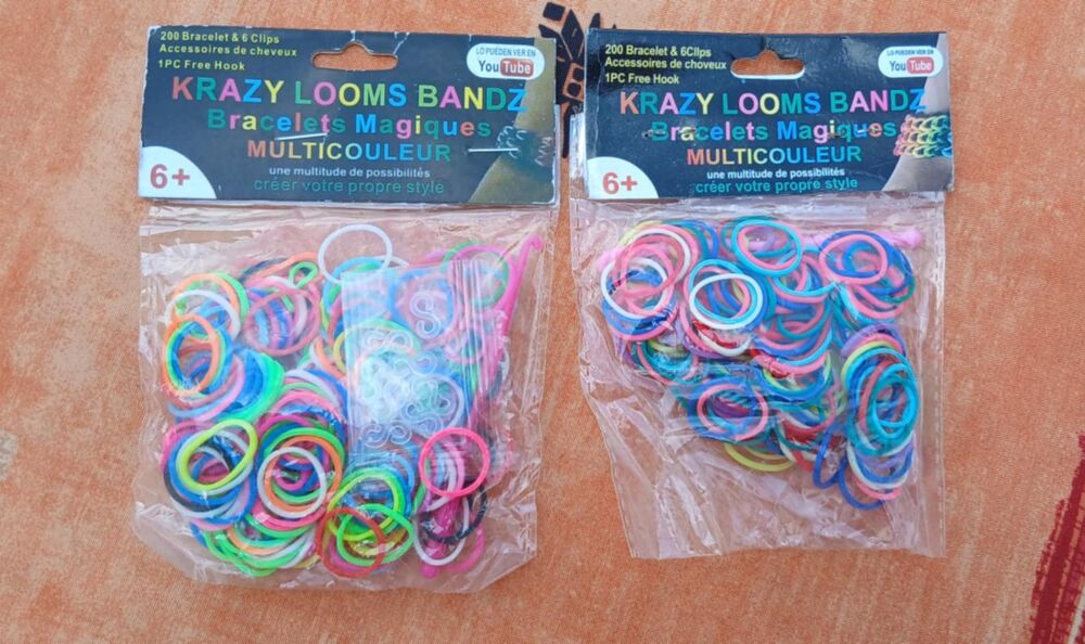 Lot n&deg;1 pour Fabriquer Bracelets Elastiques avec Clips, Etc. Jeux / jouets