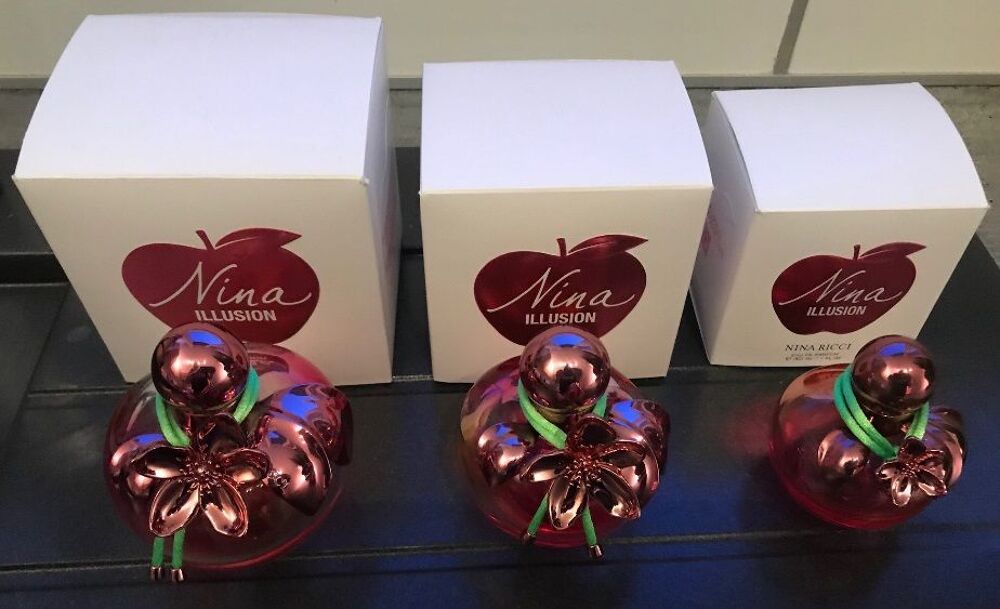 3 flacons VIDE Nina Ricci NINA ILLUSION Eau de parfum 