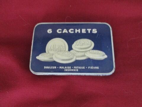 Boîte ancienne en métal pour cachets Kalmine Herblay (95)