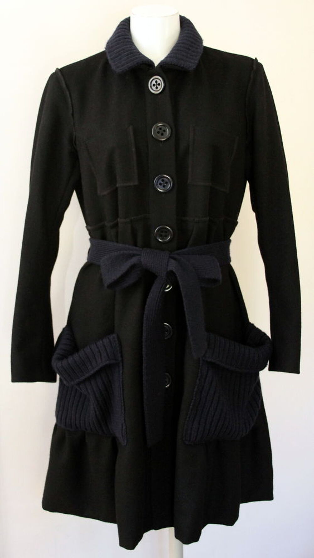 Manteau noir et marine SONIA RYKIEL T.M Vêtements