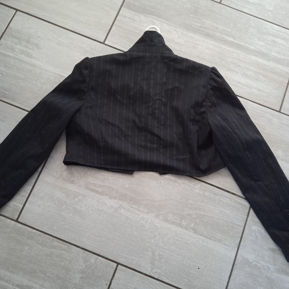 Veste blaser Manoukian T 40 ray&eacute;e gris et noir Vêtements