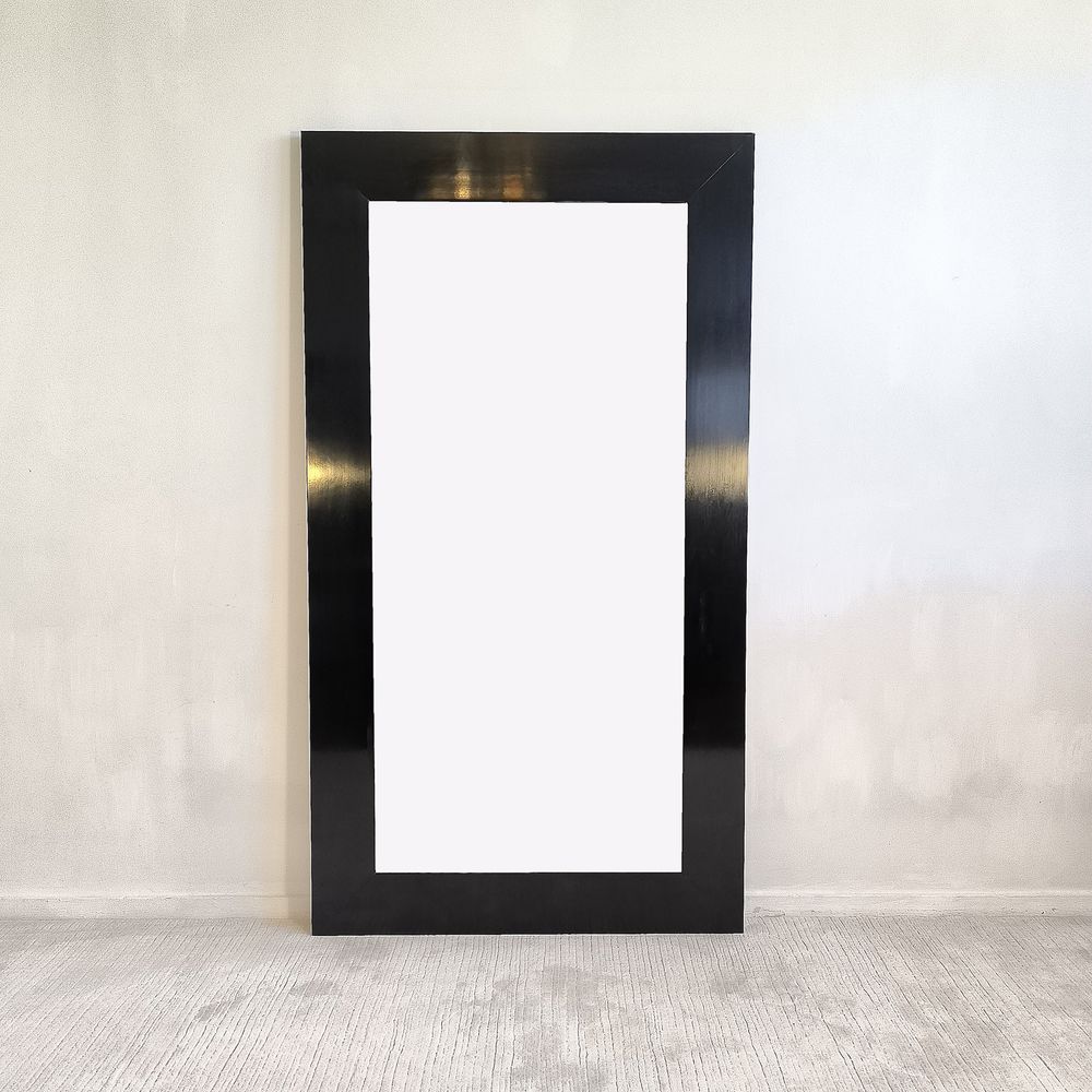 Tr&egrave;s beau grand miroir intemporel, noir laqu&eacute; Barbara Barry Décoration