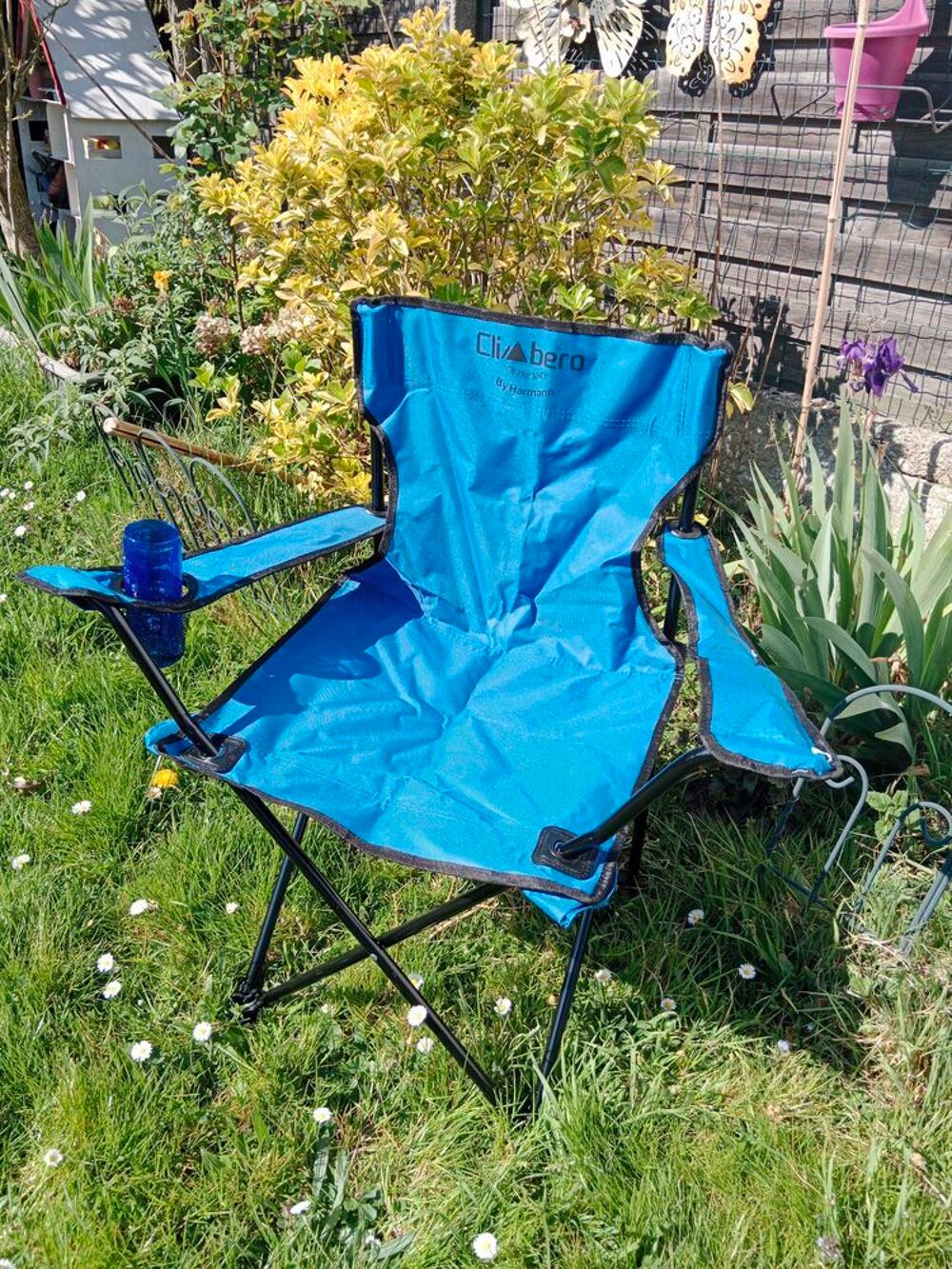 Chaises pliantes de camping &quot; avec porte-gobelet &quot; (prix d&eacute;gressif) Jardin