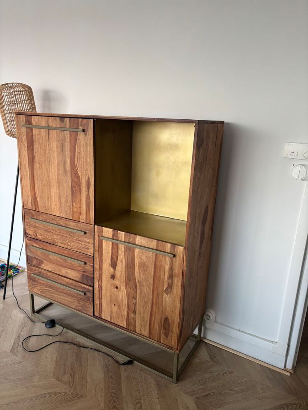 Buffet haut en bois de rose massif ou bois palissandre Meubles