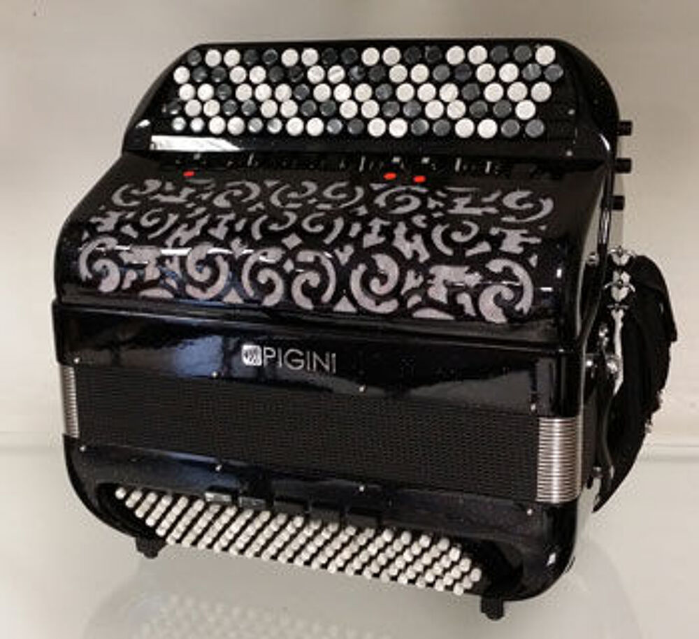 accord&eacute;on chromatique boutons Pigini Super Vari&eacute;t&eacute; 120 basse Instruments de musique