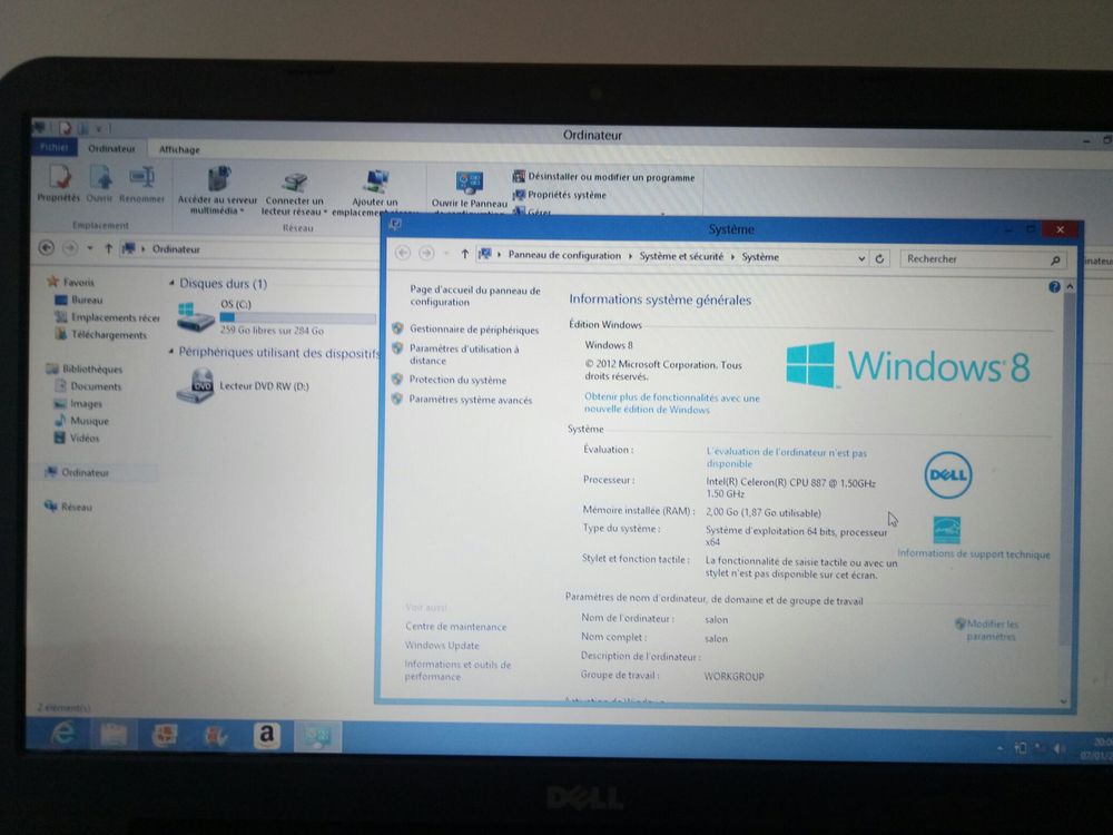 PC portable DELL inspiron 3521 batterie HS Matériel informatique