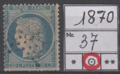 TIMBRE de FRANCE
1870
OBLITERE 4 Caumont (09)