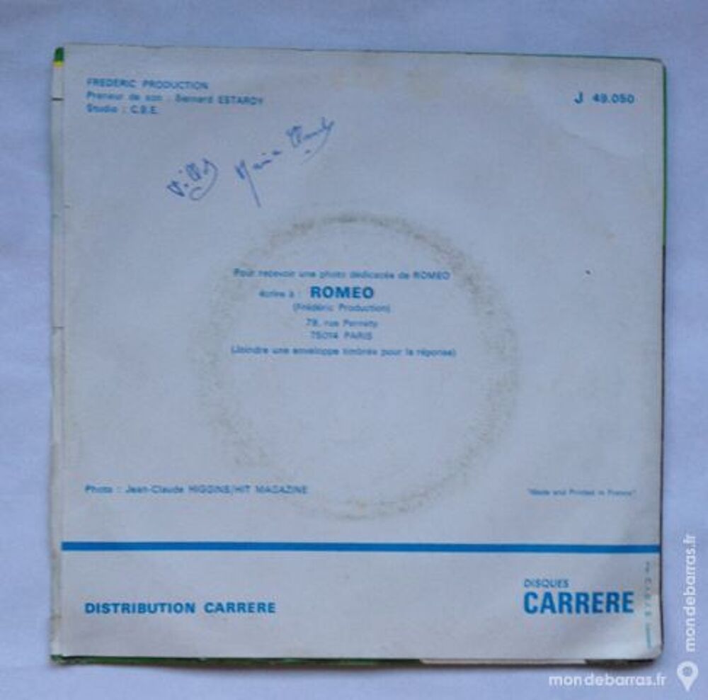 45 tours vinyle Rom&eacute;o CD et vinyles