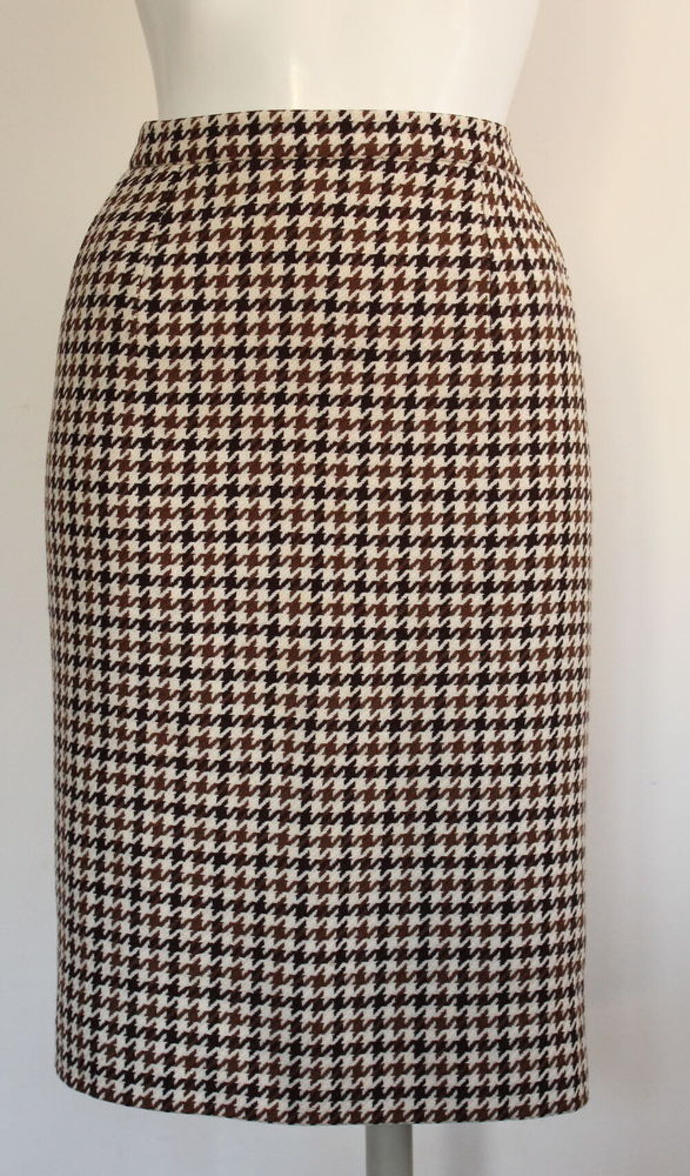 Jupe pied de coq CELINE T.44 Fr
laine marron et blanc Vêtements