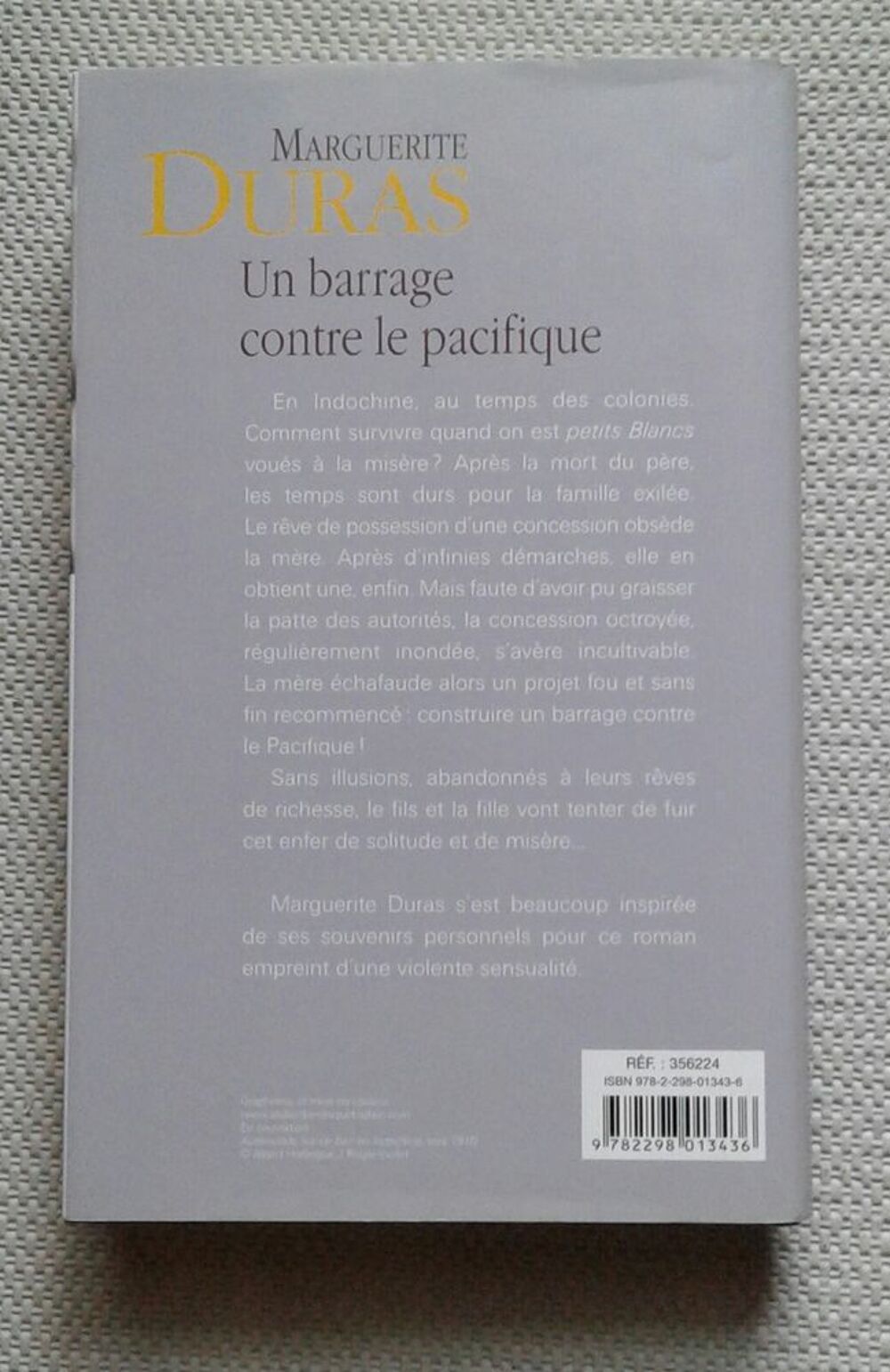 livre "Un barrage contre le pacifique" Livres et BD