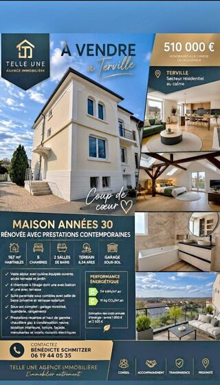  Maison à vendre 6 pièces 167 m² Terville