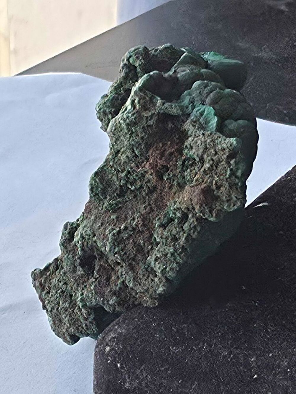 Magnifique Stalactite de Malachite brute du Katanga, RDC-Collection 