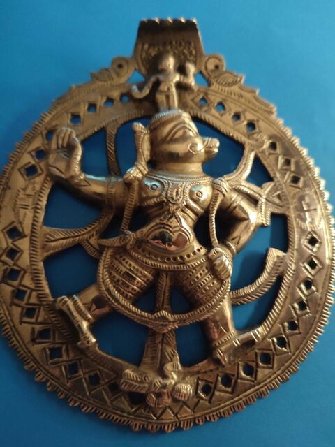 Amulette Hanuman en bronze 55 Viry-Noureuil (02)