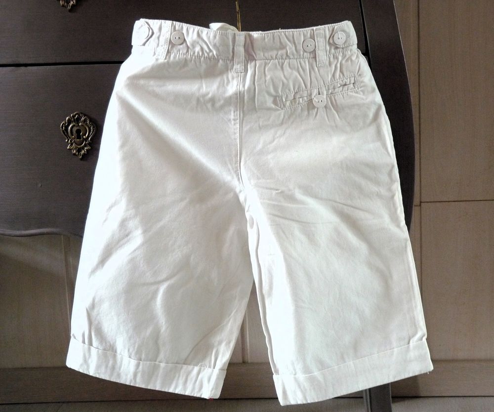 Pantacourt Fille blanc Clayeux ceremonie 6 ans occasions spe Vêtements enfants