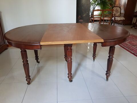 Table de salle  manger en acajou avec allonges 180 Saint-Maur-des-Fosss (94)