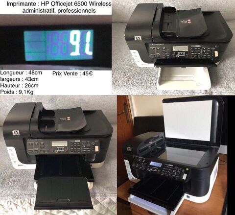 imprimante HP OfficeJet 6500 Wireless administratif, Professionnel 45 Nailloux (31)