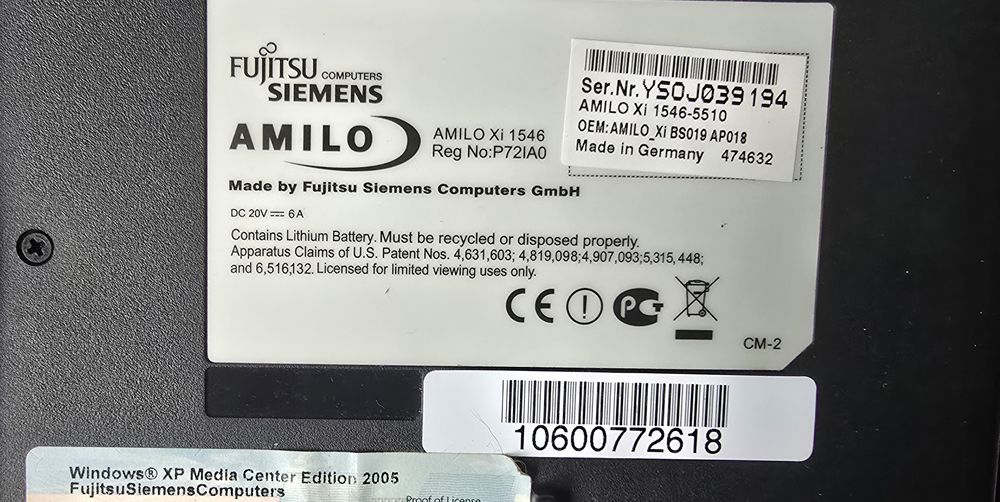 PC Siemens Amilo 1546 Matériel informatique