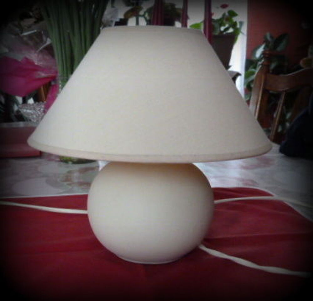 lampe &agrave; poser blanche &agrave; peindre (loisir cr&eacute;atif) Décoration