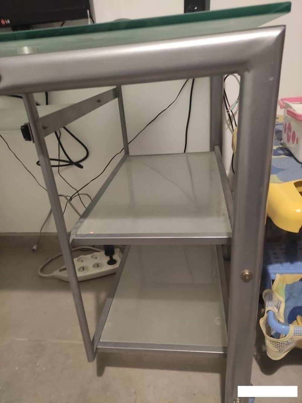 bureau en verre et metal Meubles