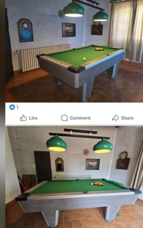 Table de billard avec queues, boules et lumières Villeneuve-la-Comtesse (17)