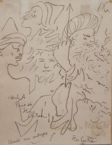 Dessin original de Jean Cocteau 
0 Biarritz (64)