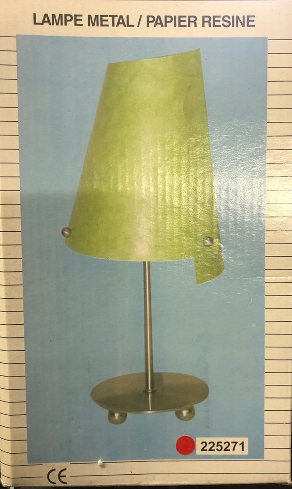 LAMPE METAL PAPIER R&Eacute;SINE Décoration
