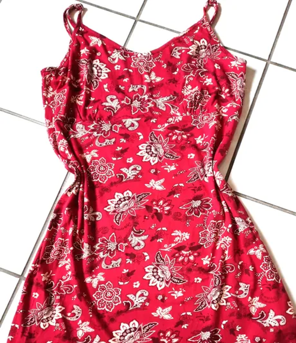 nuisette f&eacute;minine rouge cerise imprim&eacute; T 40 - ou 40 - 42 Vtements