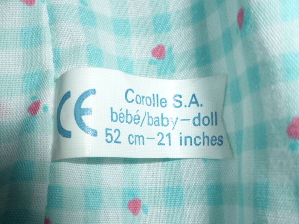 Pour poup&eacute;e b&eacute;b&eacute; ch&eacute;ri 52 cm barboteuse vichy vert Corolle Jeux / jouets
