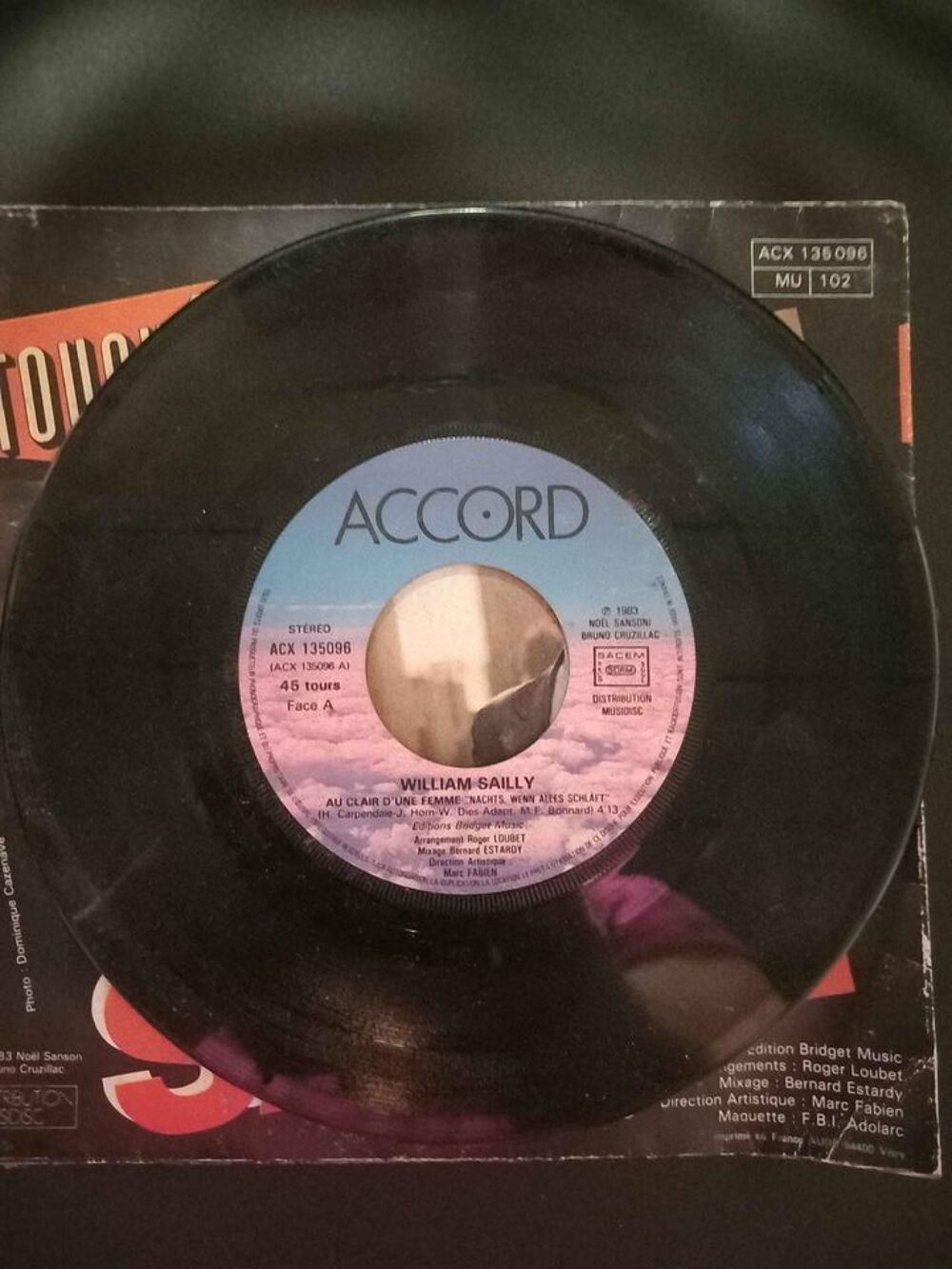 45 Tours William Sailly au clair d'une femme CD et vinyles