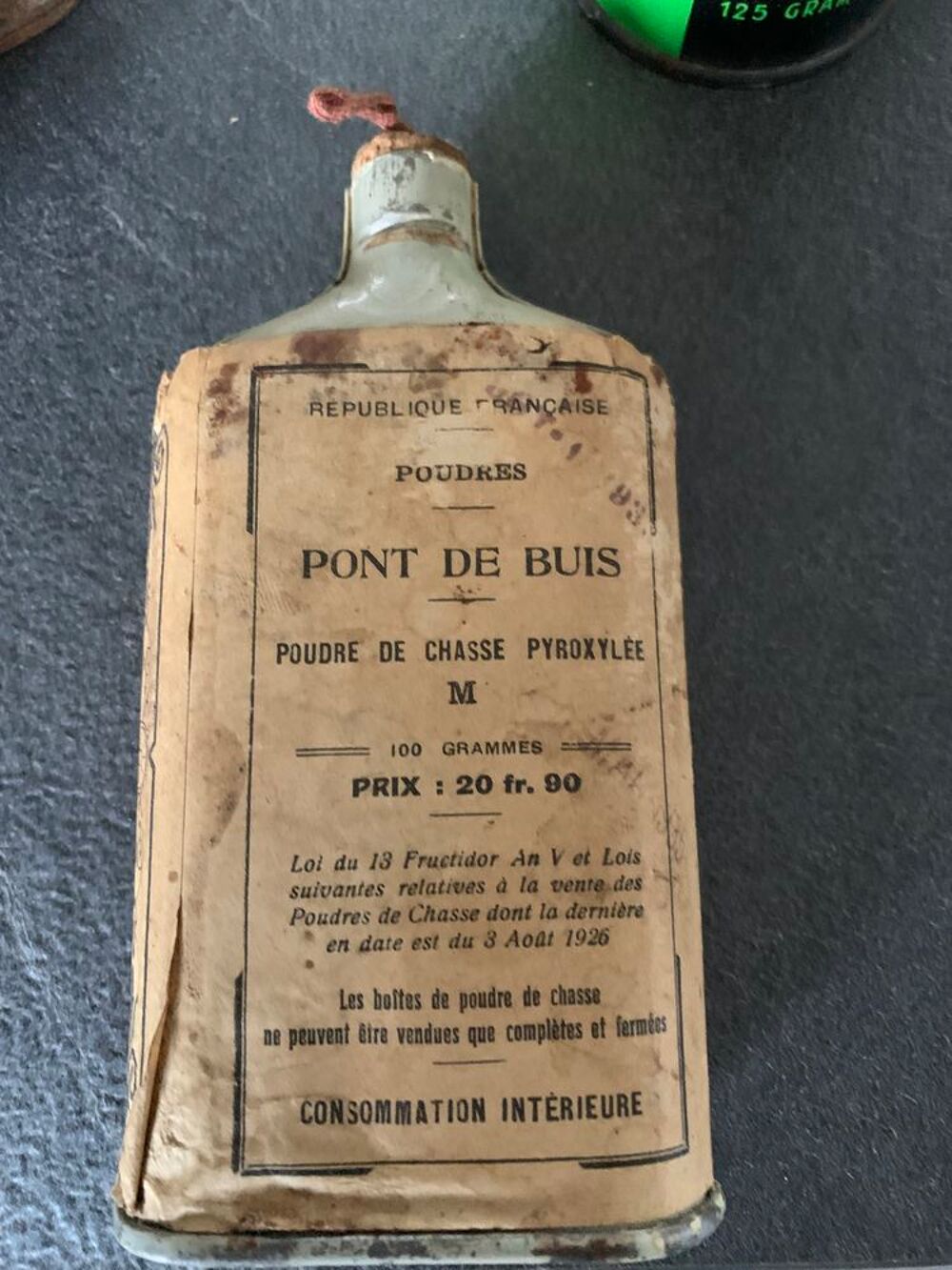 6 ANCIENNES BOITES POUDRE CHASSE (vides) 