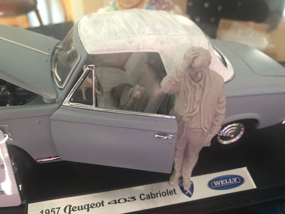 Jolie Peugeot 403 cabriolet marque Welly Columbo 