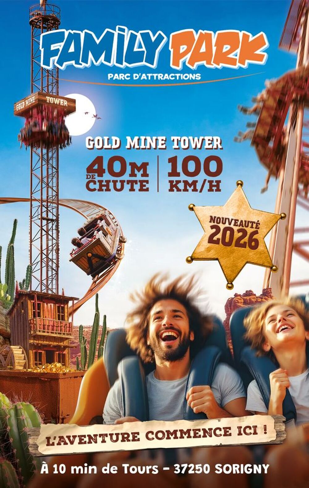 1 billet pour le parc d'attractions "Family Park" &agrave; Sorigny Billetterie