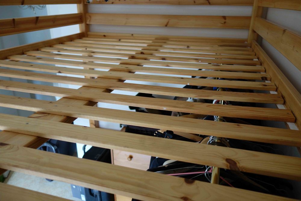 Lit mezzanine de 140 en sapin massif pour ado/adultes Meubles