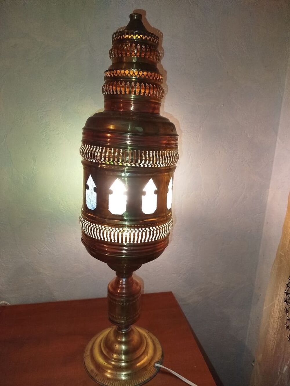 lampe en cuivre 70 cm de hauteur Décoration