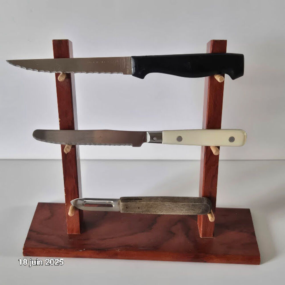 Muela Pr&eacute;sentoir bois (vide) pour 3 couteaux 