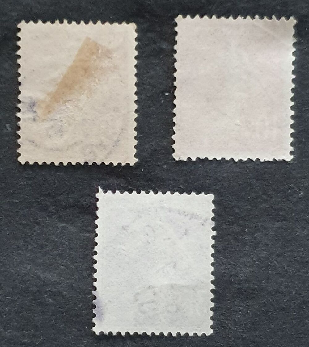 Timbres 134 &agrave; 136 oblit&eacute;r&eacute;s s&eacute;rie 10 % de la c&ocirc;te 