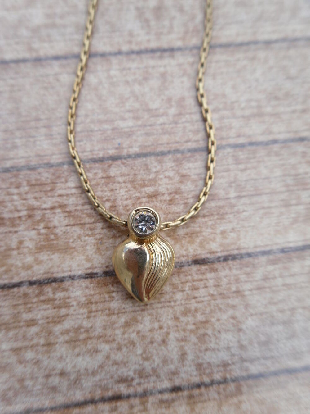  Pendentif-Zircon &amp; chaine de Marque... Vintage Bijoux et montres