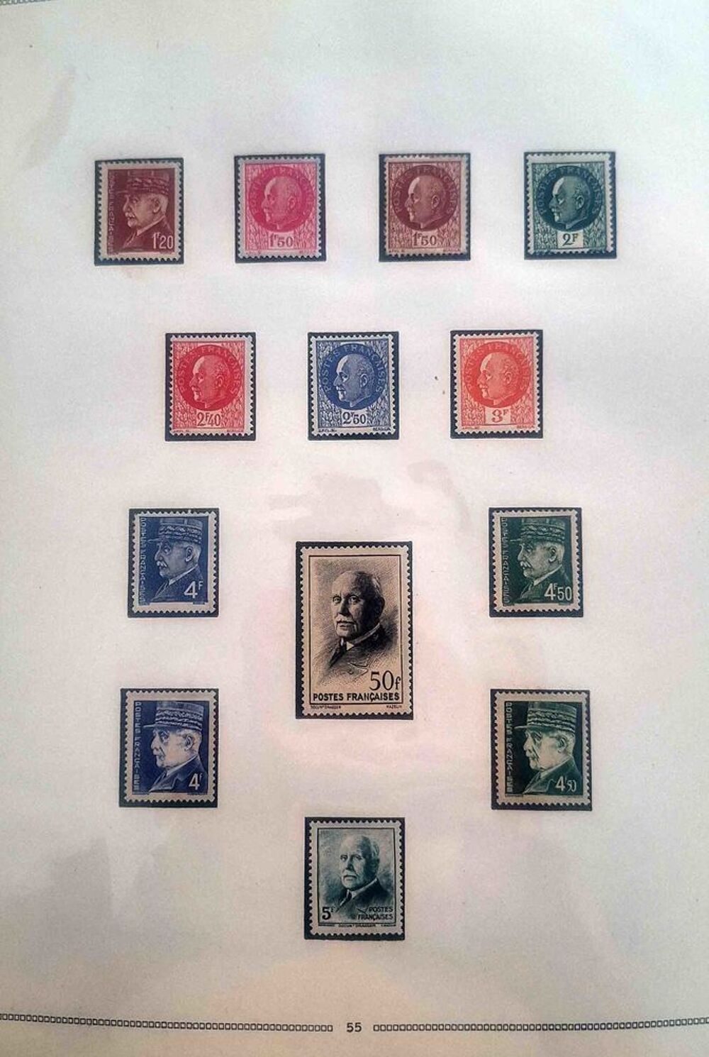 S&eacute;rie de timbres de collection de France G07 