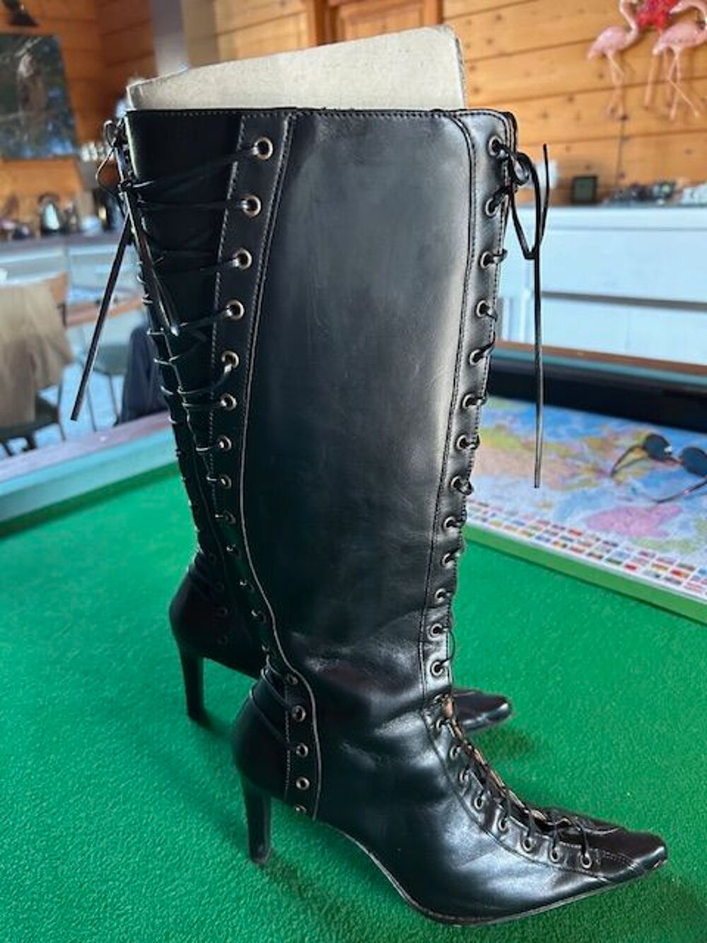 Botte de femme en cuir Chaussures