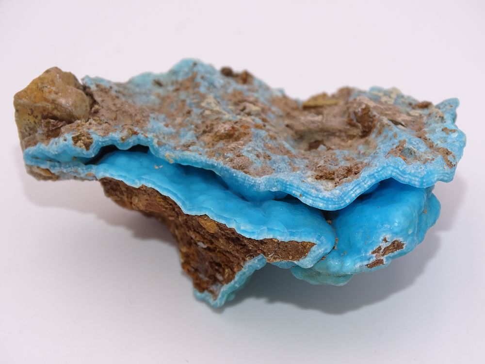 
Concr&eacute;tion d'H&eacute;mimorphite bleue sur gangue , Mine Sa Duches 